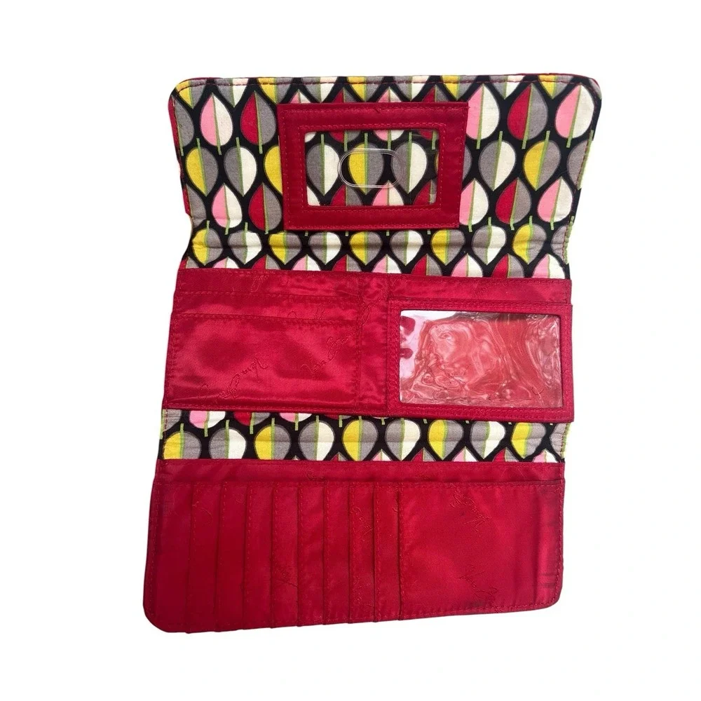 Vera Bradley RFID Georgia Wallet in Cardinal Red - Trifold - Picture 3 of 14